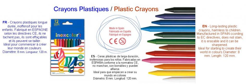 crayons plastiques